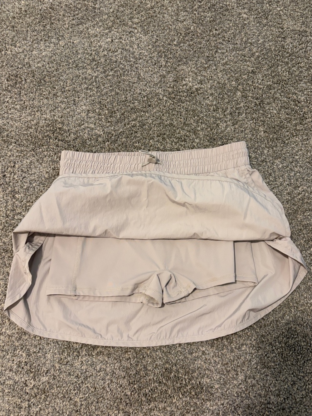 Tan Skort with Elastic Waist - Picture 2 of 3
